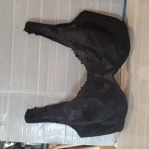 Lovable Unpadded Underwire Black Lace Bra Size 40DD